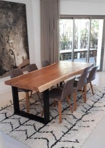 interior-design-Ibiza-suar-wood-table-Talamanca Ibiza