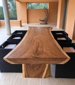 Suar wood dining table Es codalar Ibiza