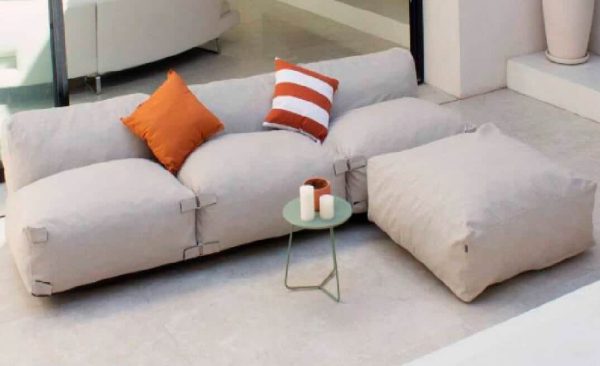 Outdoor modular poufs available in Ibiza