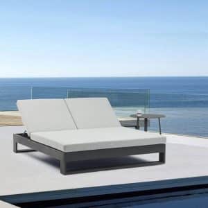 Double sun loungers antracita