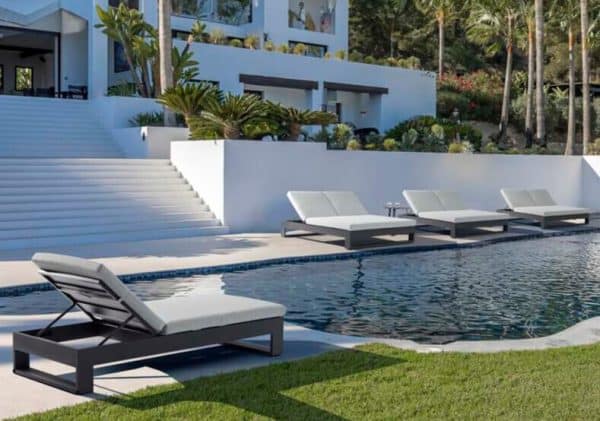 Double sun loungers antracita