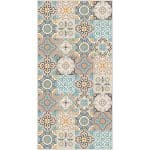 Adama fresc orange vinyl rug