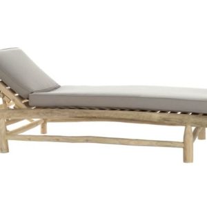 Tumbona rústica de madera de teca